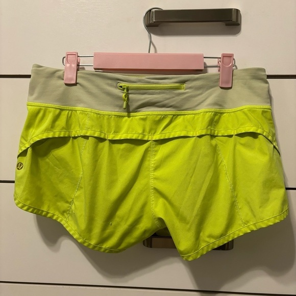 Lululemon Neon Speed Up Shorts Low Rise - Picture 2 of 9
